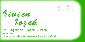 vivien kozek business card